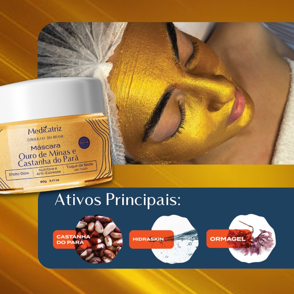 MÁSCARA OURO DE MINAS 90G - ENERGIZANTE E ILUMINADORA