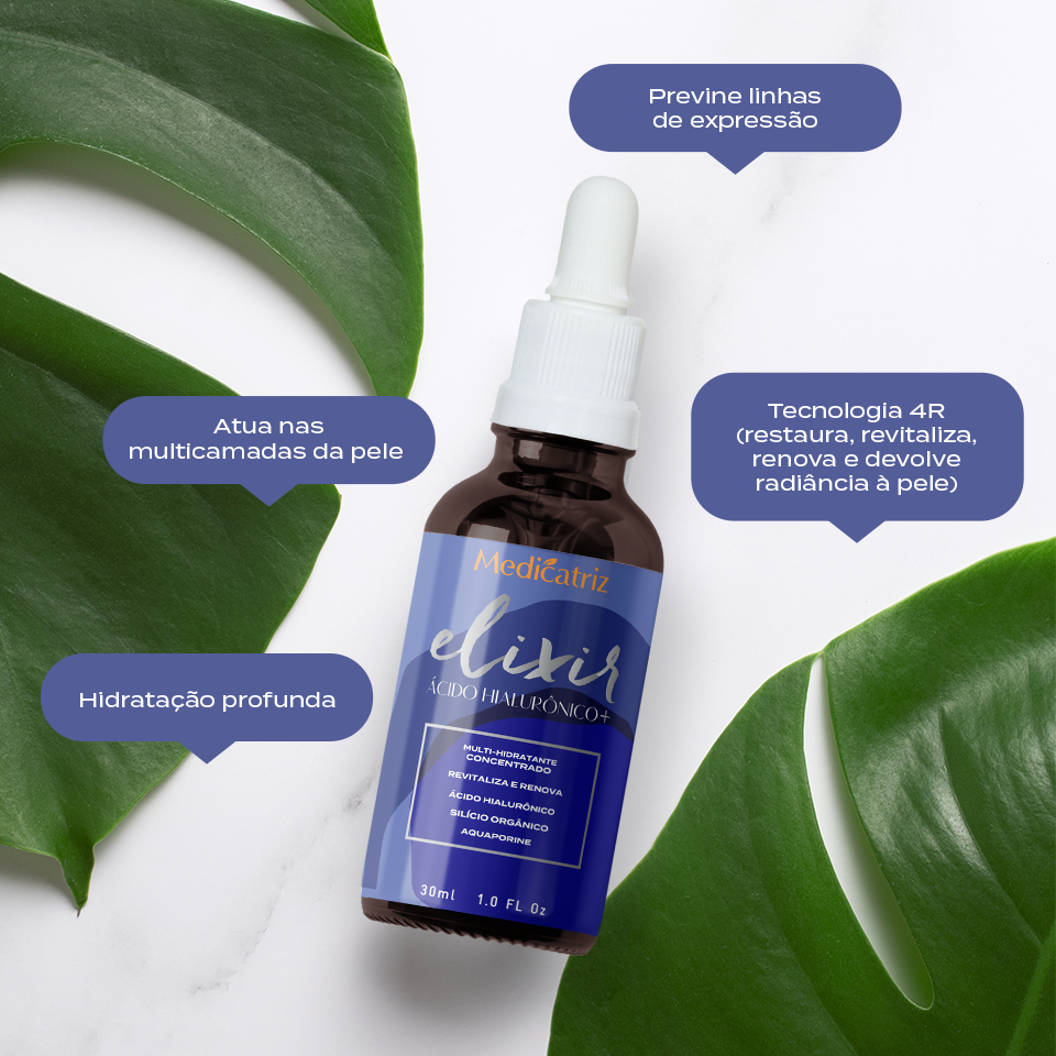 ELIXIR DE ÁCIDO HIALURÔNICO 30ML - PREENCHE RUGAS