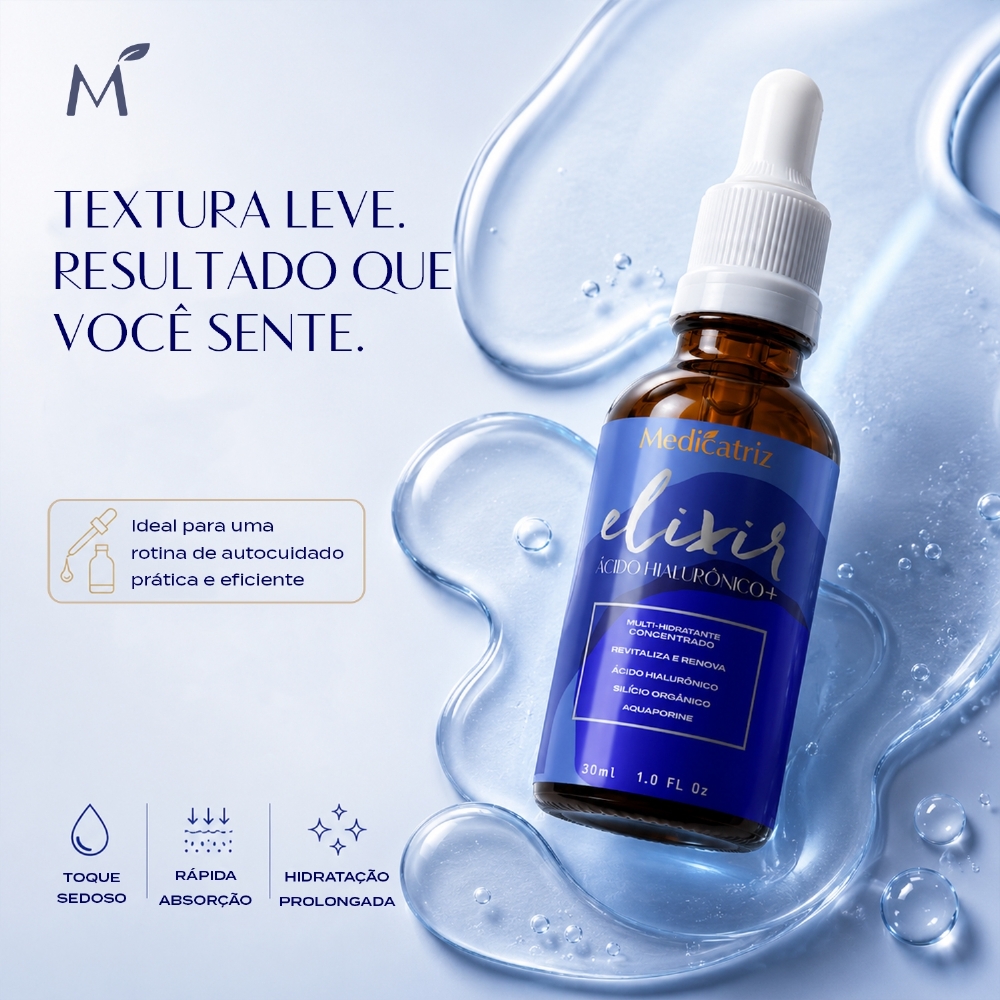 ELIXIR DE ÁCIDO HIALURÔNICO 30ML - PREENCHE RUGAS